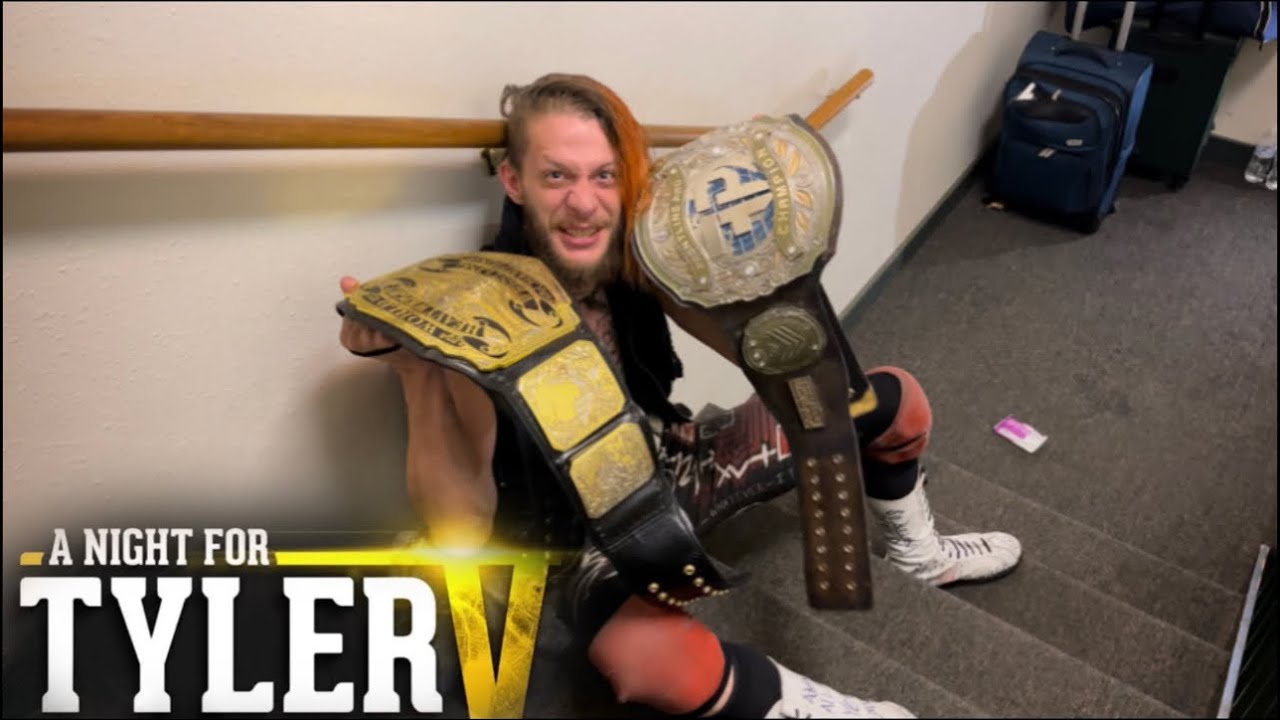 Quinn Whittock Celebrates his win at Night For Tyler