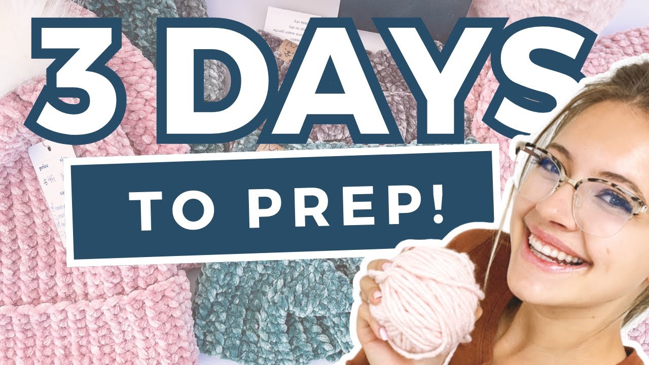 Running out of time to market prep!😳🧶 Productive crochet small business CRAFT SHOW PREP VLOG!