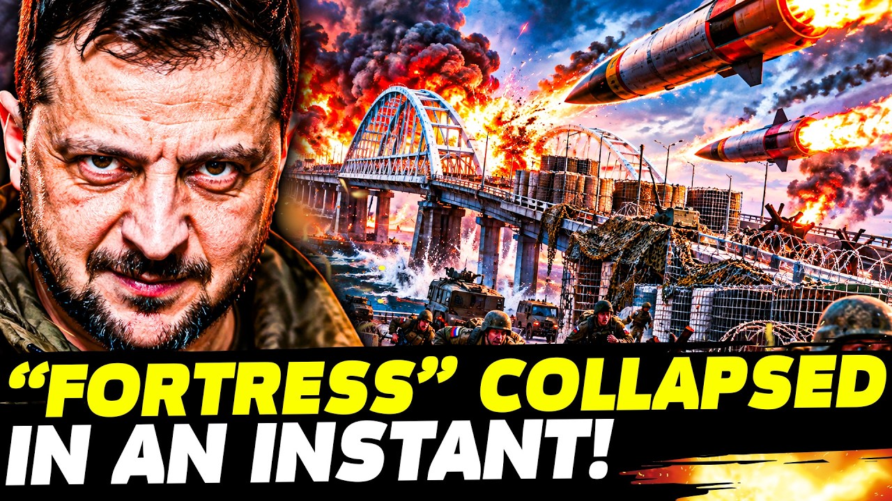 🔥CRIMEAN BRIDGE WAS TURNED INTO A FORTRESS&hellip; AND TODAY THAT FORTRESS COLLAPSED! TERRIFYING EXPLOSION!