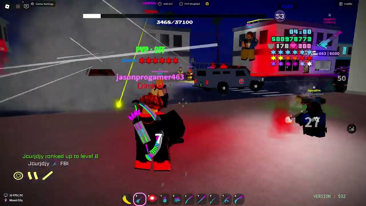 Roblox Vice City Police AI - 18 Stars Gameplay (Hologram Invasion)