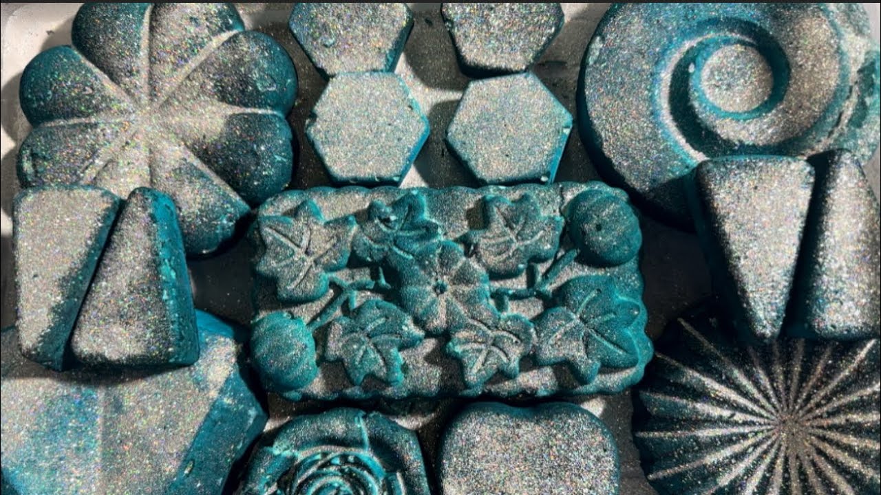 Dusty Teal Gym Chalk Reforms + 3 Fresh Gym Chalk Block | ASMR | ODDLY SATISFYING