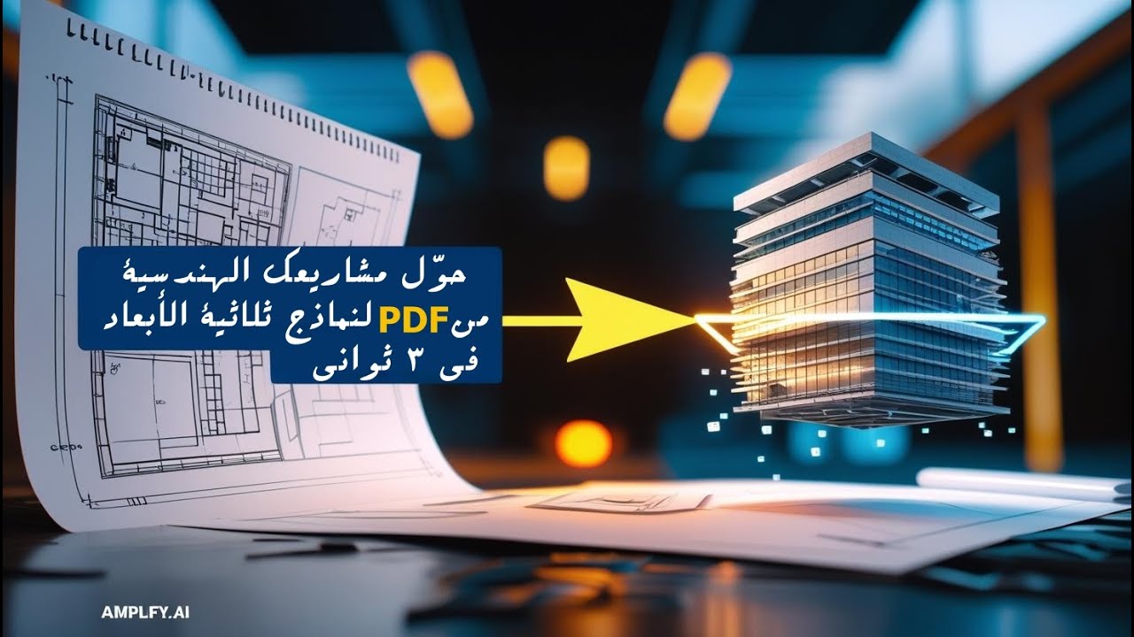 طريقة تحويل مخطط معماري إلى 3D باستخدام الذكاء الاصطناعي – جرب AmpliFy