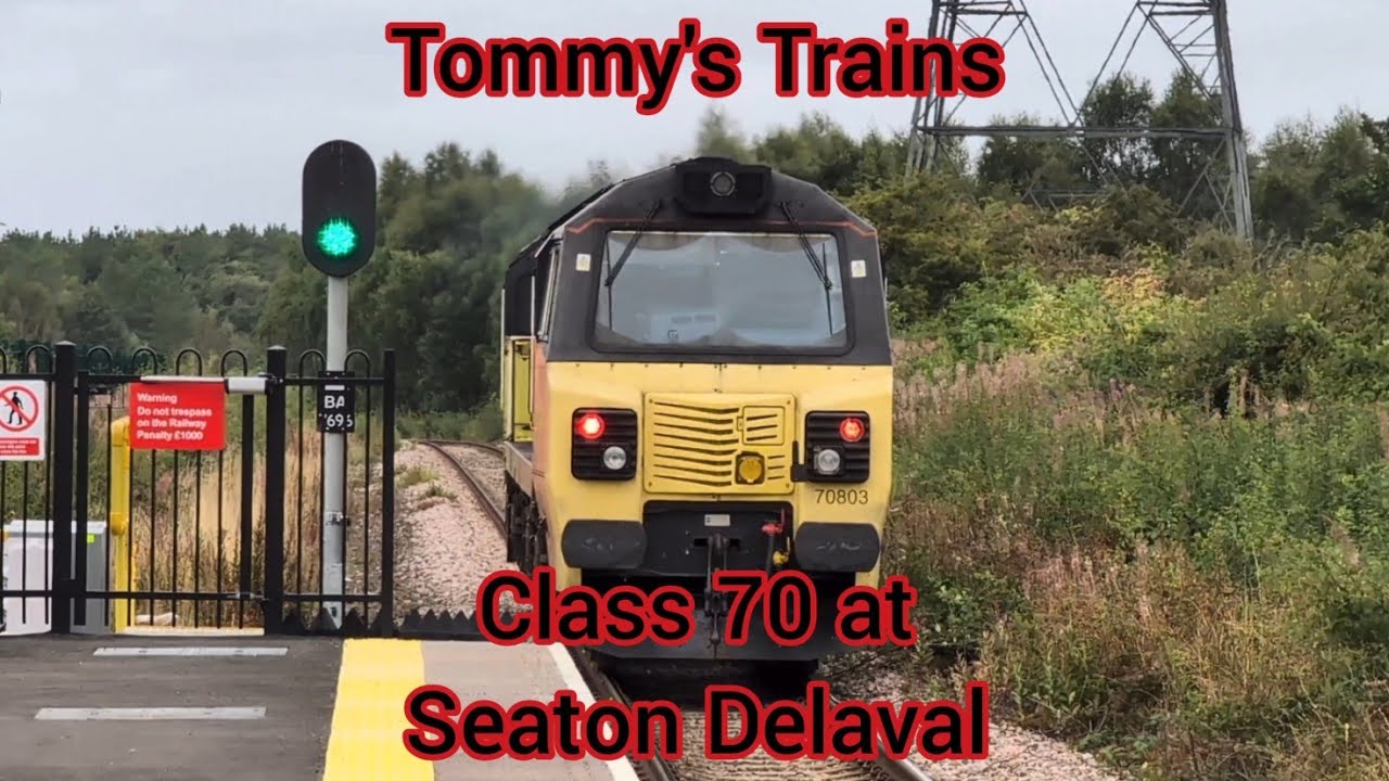 Tommy's Trains - Class 70 at Seaton Delaval Railway Station