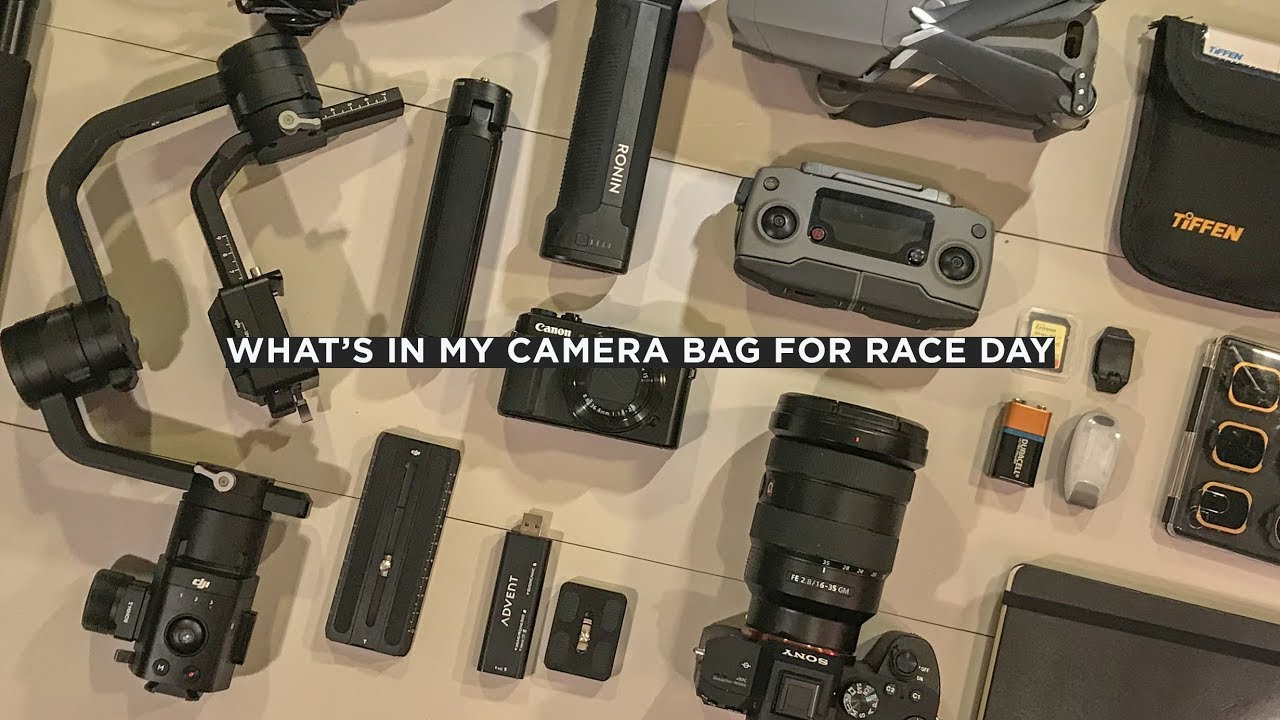 What's in my camera bag for race day