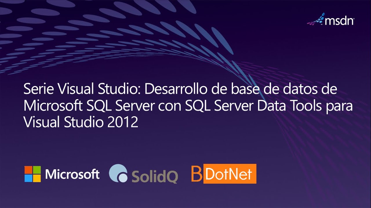 Desarrollo de base de datos SQL Server con SQL Server Data Tools para Visual Studio 2012