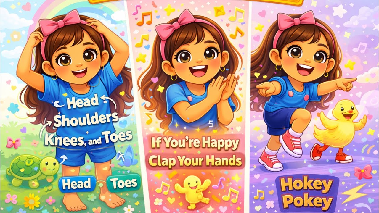 Head Shoulders Knees and Toes With Royah - Body Parts Song for Toddlers
