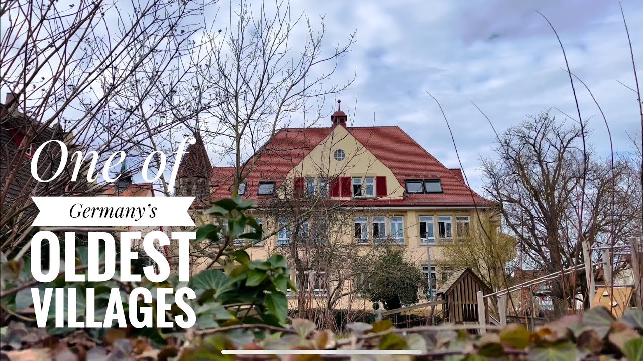 Old European Town in Germany | Ostfildern | Relaxing Walk | ASMR | Piano music