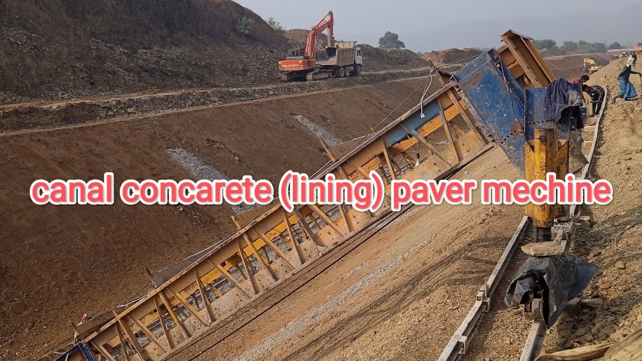 canal concarete lining paver mechine