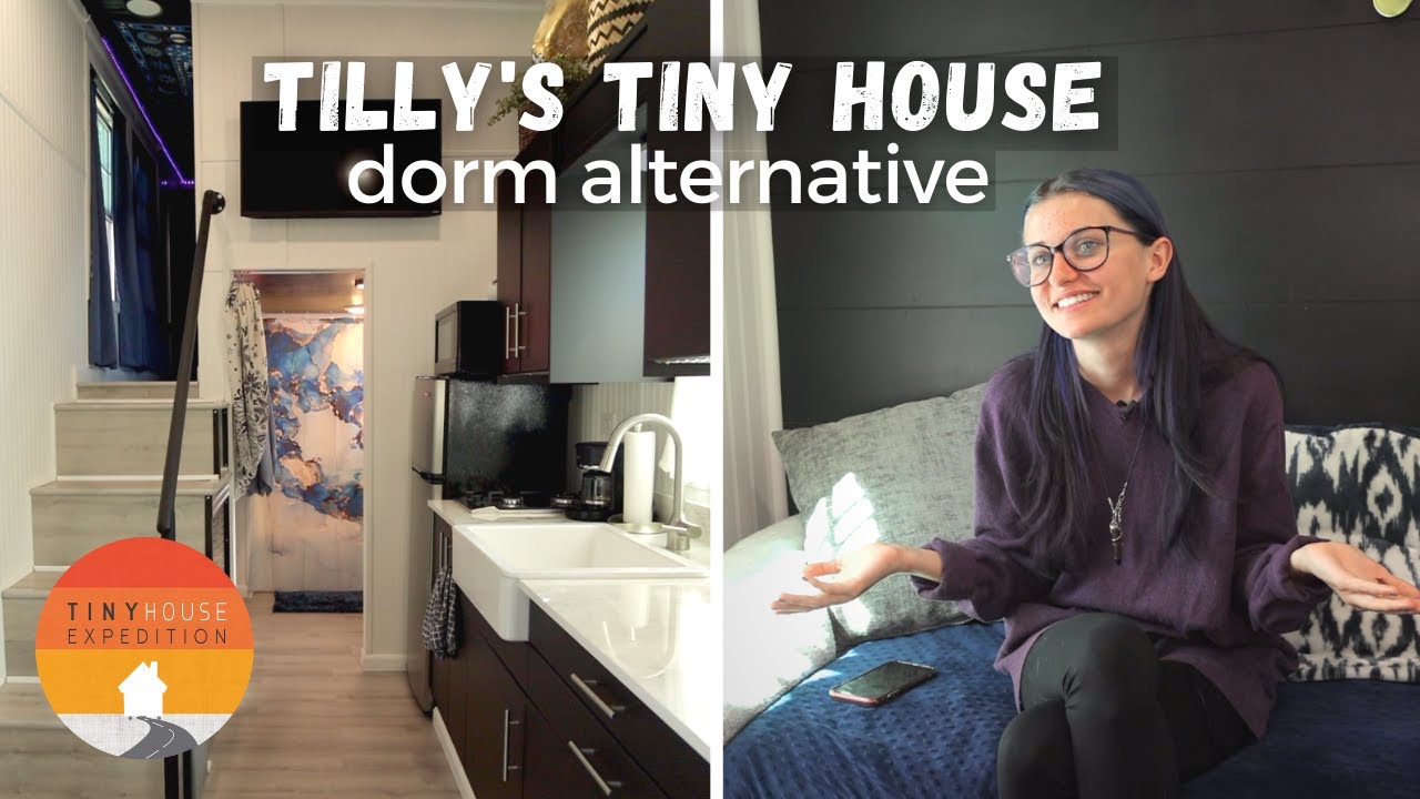 Mom Builds Daughter Tiny House - it'll be her dorm & Mom to RV travel!