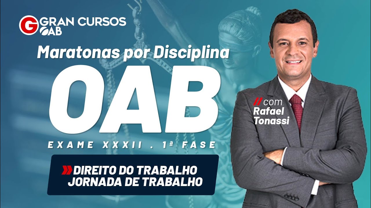 Maratonas por disciplinas: Direito do Trabalho -  Jornada de trabalho com Prof. Rafael Tonassi