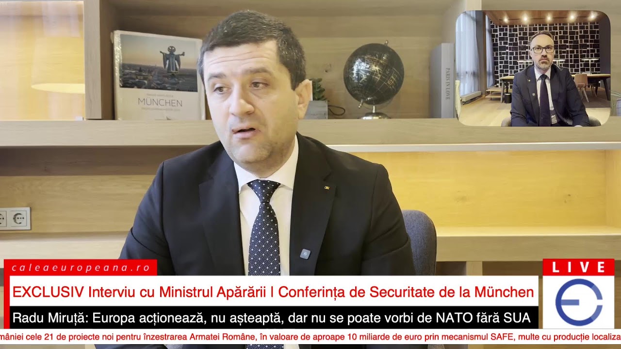 EXCLUSIV INTERVIU cu Ministrul Apărării, Radu Miruță, la Conferința de Securitate de la München
