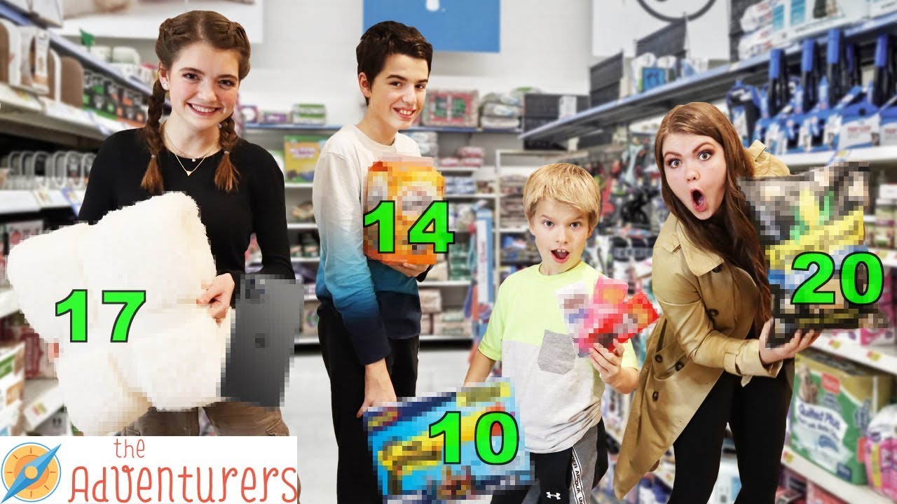 I'll Buy Anything In Your Age Aisle Shopping Challenge I That YouTub3 Family The Adventurers
