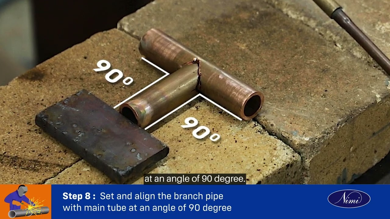 T joint of copper pipe of 1/ 2 inch and of length 75mm - Simplified| NIMI | DIGITAL | MARATHI |