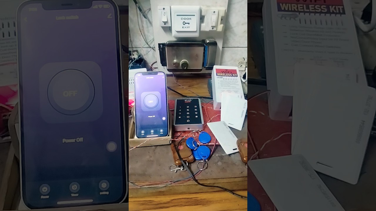 RFID Tag Card system Electronic Lock, Hawk Vision How to install wifi electric door lock main gate