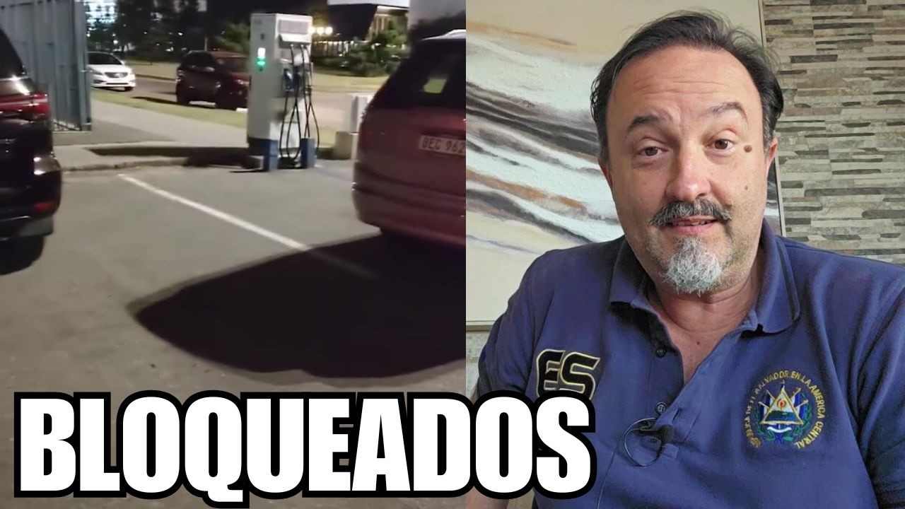 No lo dejaron cargar, mire lo que grabaron en un punto de carga para coches eléctricos, 