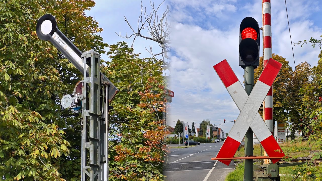 (D) Przejazd Kolejowy z rogatkami mechanicznymi &ndash; Wenden-Bechtsb&uuml;ttel | German railroad crossing