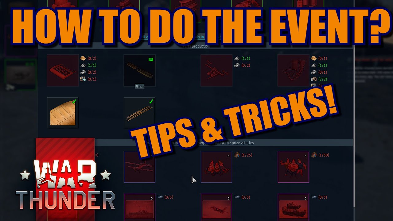 War Thunder How to do the Crafting event 