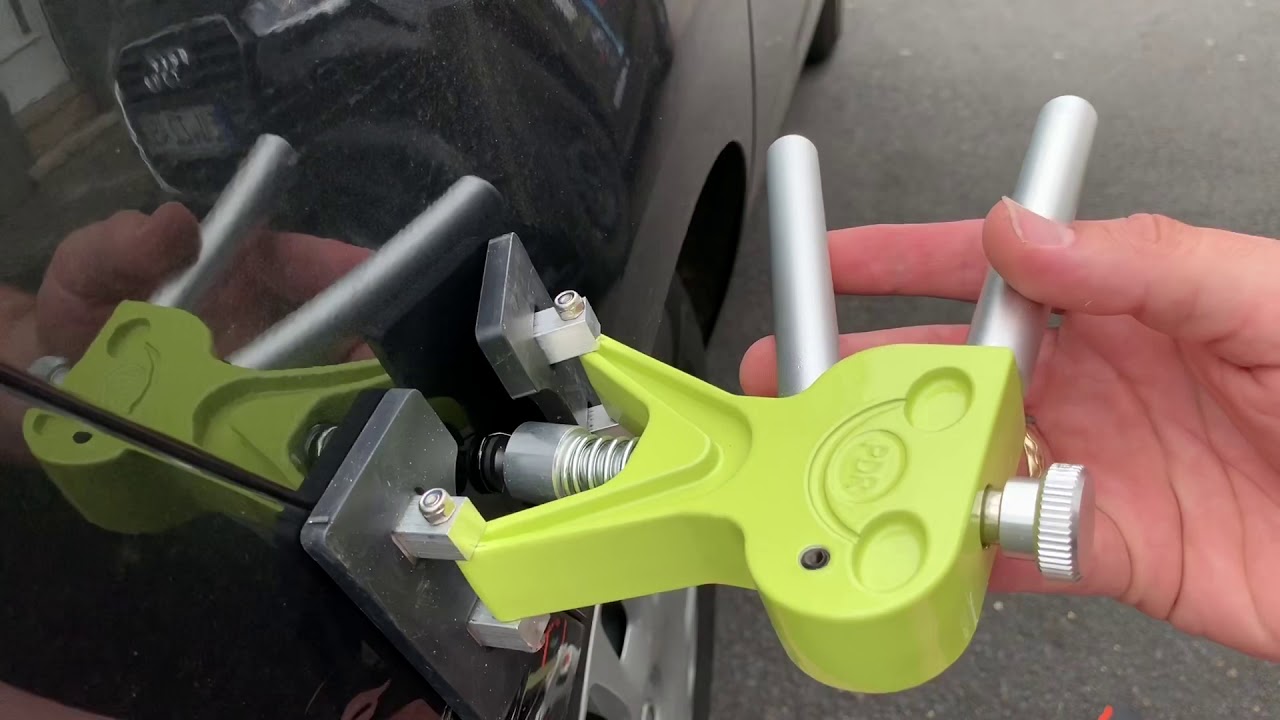 PKW Beulen dr&uuml;cken und heraus ziehen Smart repair mit Dellen Reparatur Ausbeulwerkzeug Anleitung