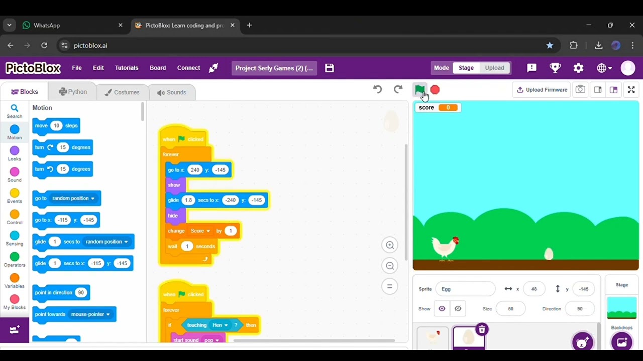 Game Edukasi Menggunakan Pictoblox AI 