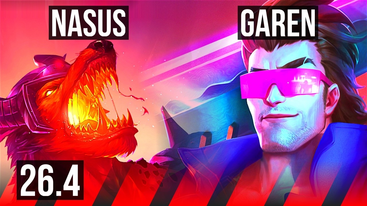 NASUS vs GAREN (TOP) | Good KDA: 13/1/9 | KR Master | 26.4