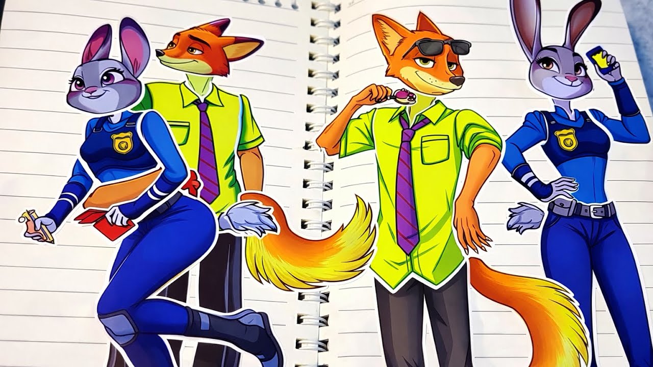 Nick & Judy Sticker Collection Zootopia Characters Full Reveal#zootopia#nickwilde#judyhopps#stickers