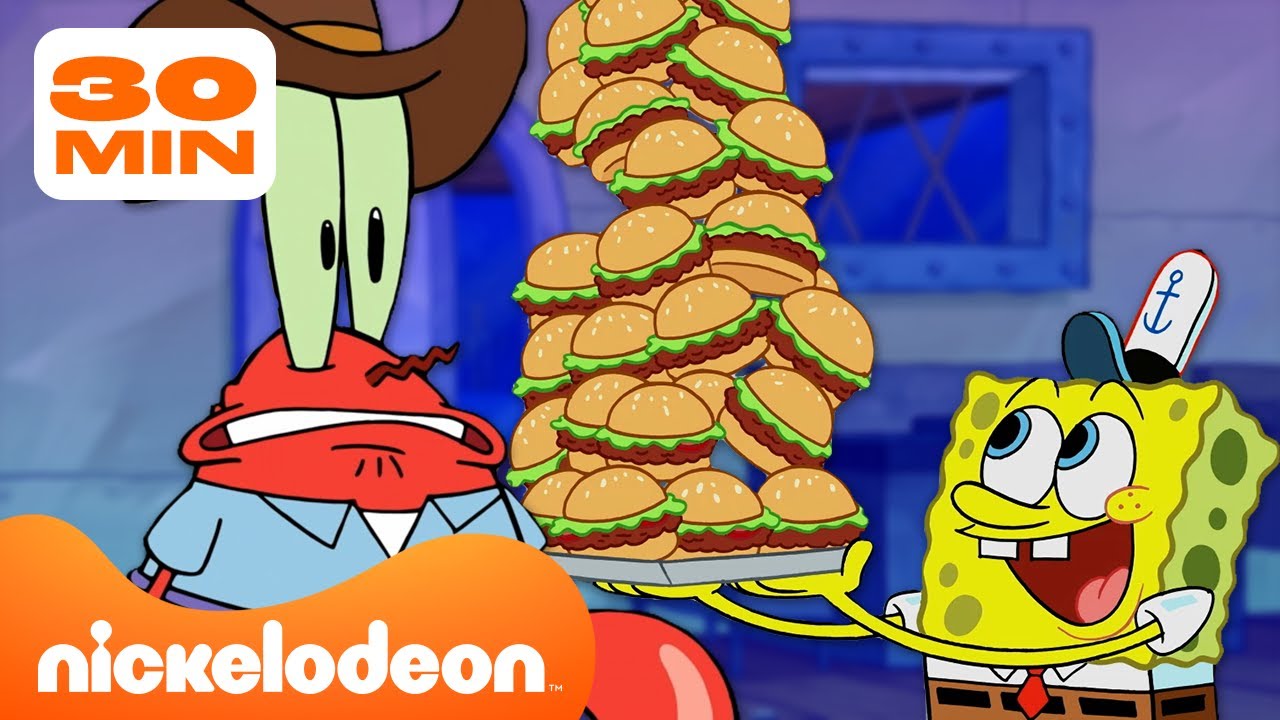 SpongeBob | Tutti i dipendenti del KRUSTY KRAB di sempre 🍔 | Nickelodeon Italia