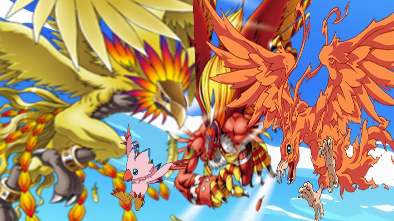 Digimon Adventure Tri Piyomon Todas as Digievolu&ccedil;&otilde;es