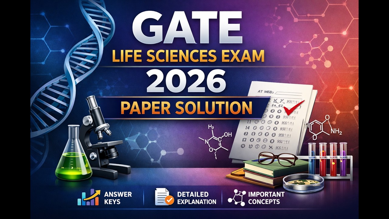 Решение задач экзамена GATE Life Sciences 2026 и объяснение хода мыслей экзаменатора #GATELifeSci...