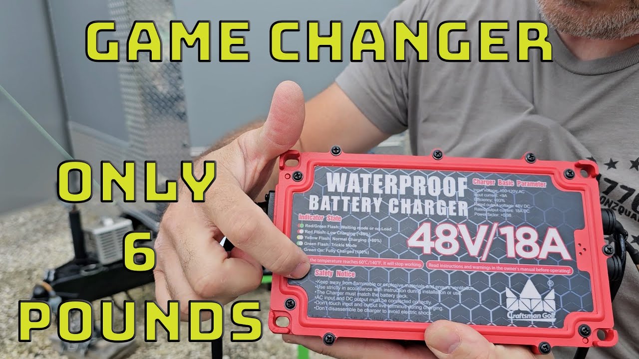 Craftsman Golf Waterproof Onboard Golf Cart Charger. GAME CHANGER!
