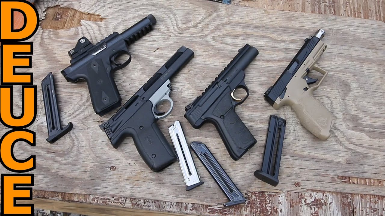 Пистолеты Ruger против S&W против Browning против Taurus 22 на стрельбище