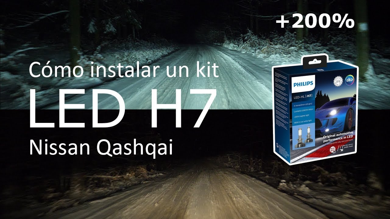 Cómo instalar un kit de bombillas LED H7 QASHQAI 💡
