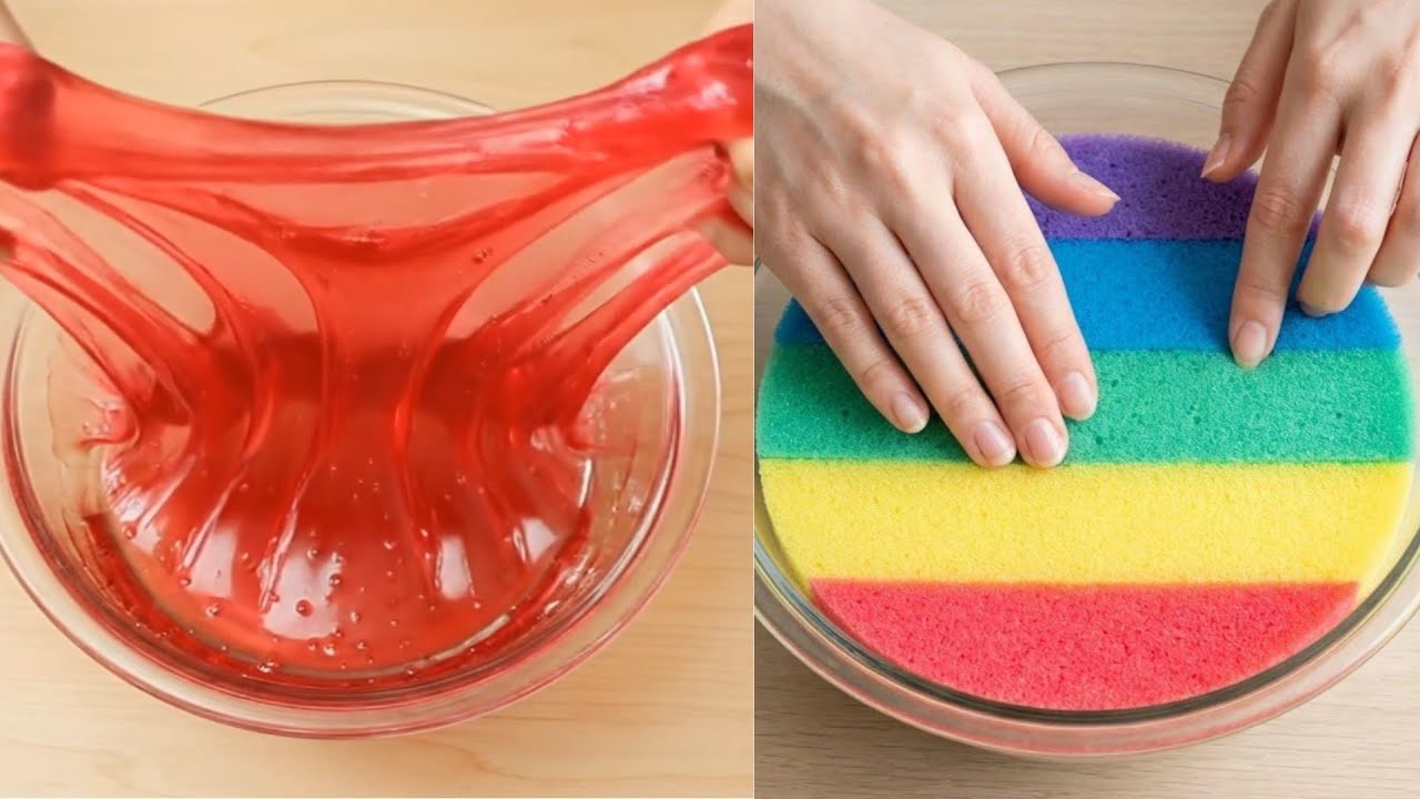 This Blue Slime Is So Satisfying 😍 Stress Relief Slime ASMR
