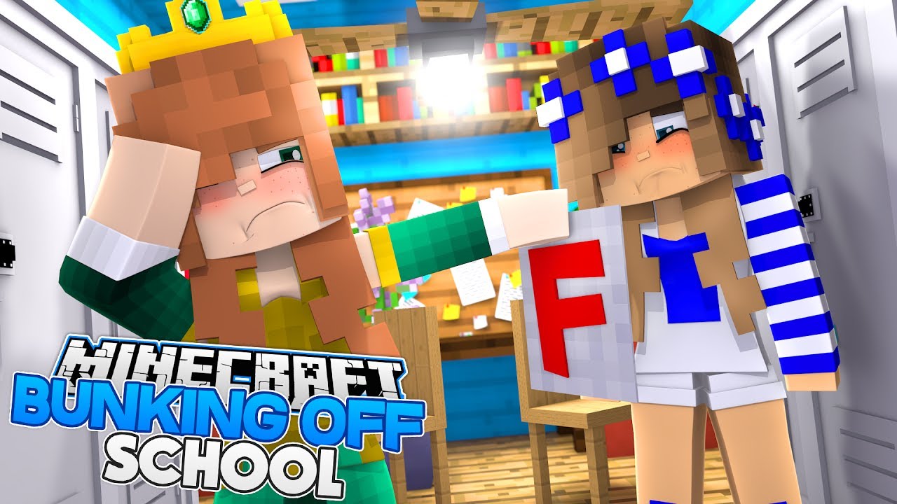 GROUNDED FOR THE SUMMER FOR BUNKING OFF SCHOOL w/Little Carly (Minecraft School)