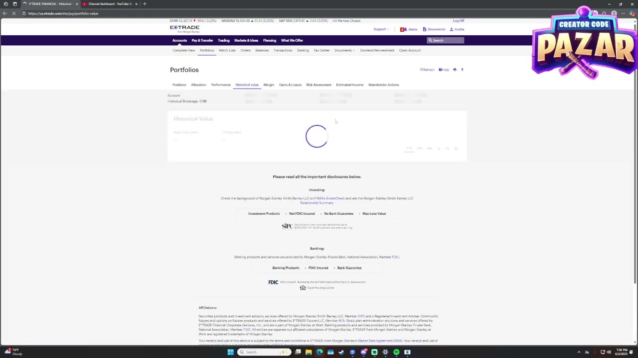 How to View Portfolios Historical Value in E*TRADE Quick Guide