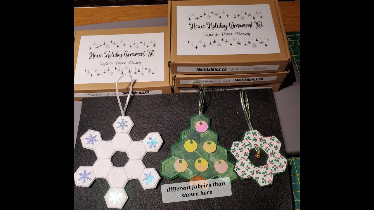 Let's Pack The Hexie Holiday Ornament Kits