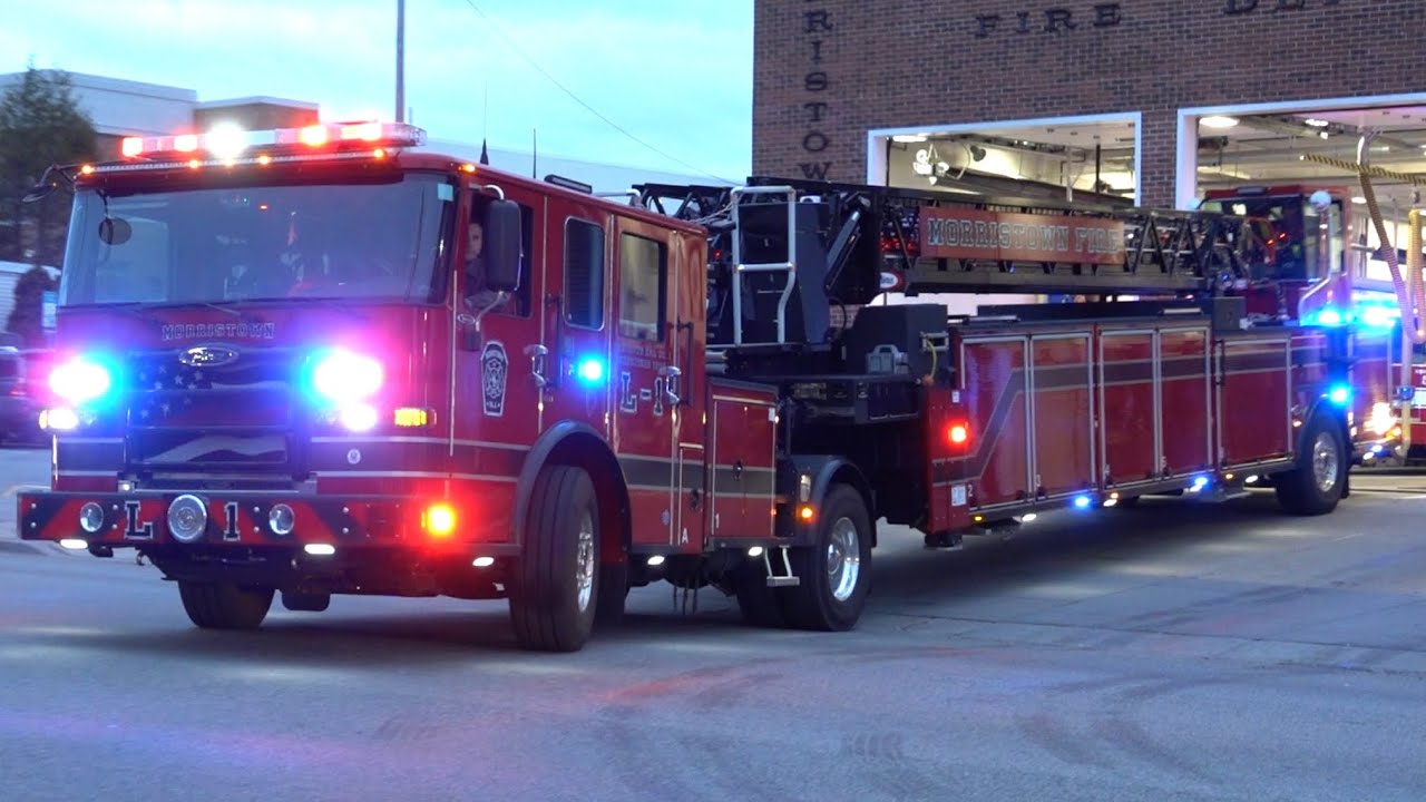 Morristown Fire Department New Ladder 1, Engine 4, Engine 3 & Captain 1 Responding 3/6/25