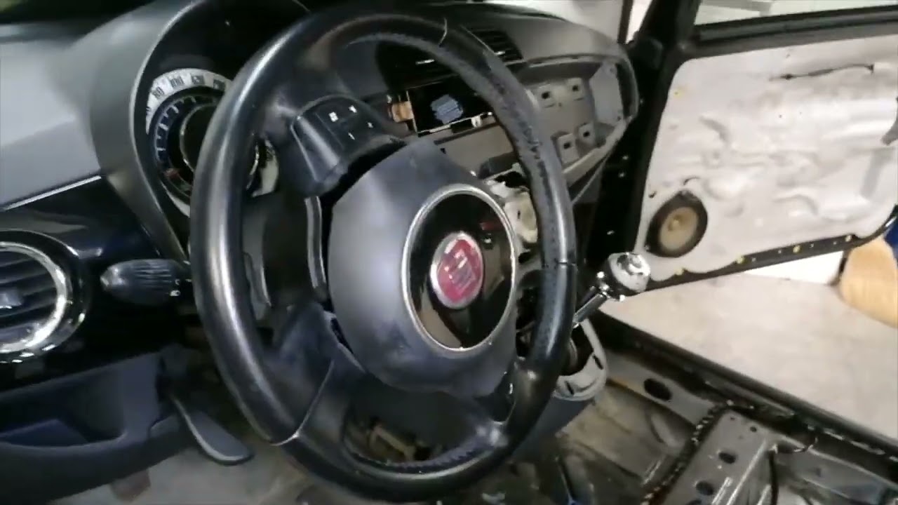 Fiat 500 Steering Wheel removal How to