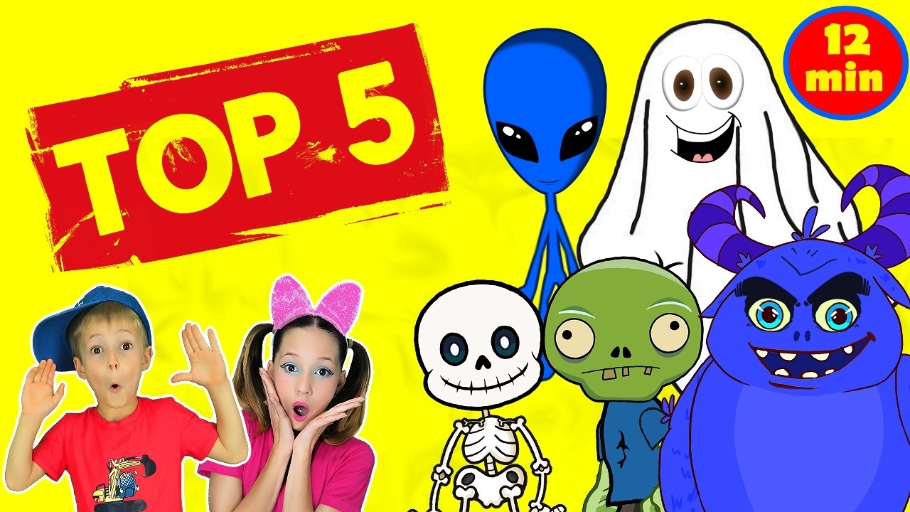 TOP 5 Monster Songs | Scary Good Tunes: Zombie, Skeleton, Ghost & More! | Best Halloween Songs