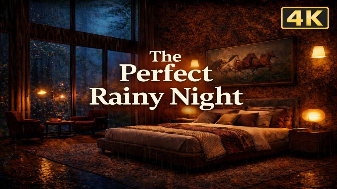 The Perfect Rainy Night 🌧️✨ | Cozy Forest Bedroom Ambience for Sleep & Relaxation