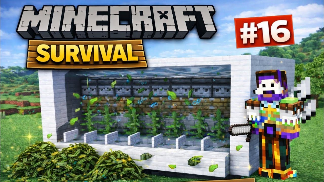 Minecraft survival series pe ep16 automatic kelf farm 