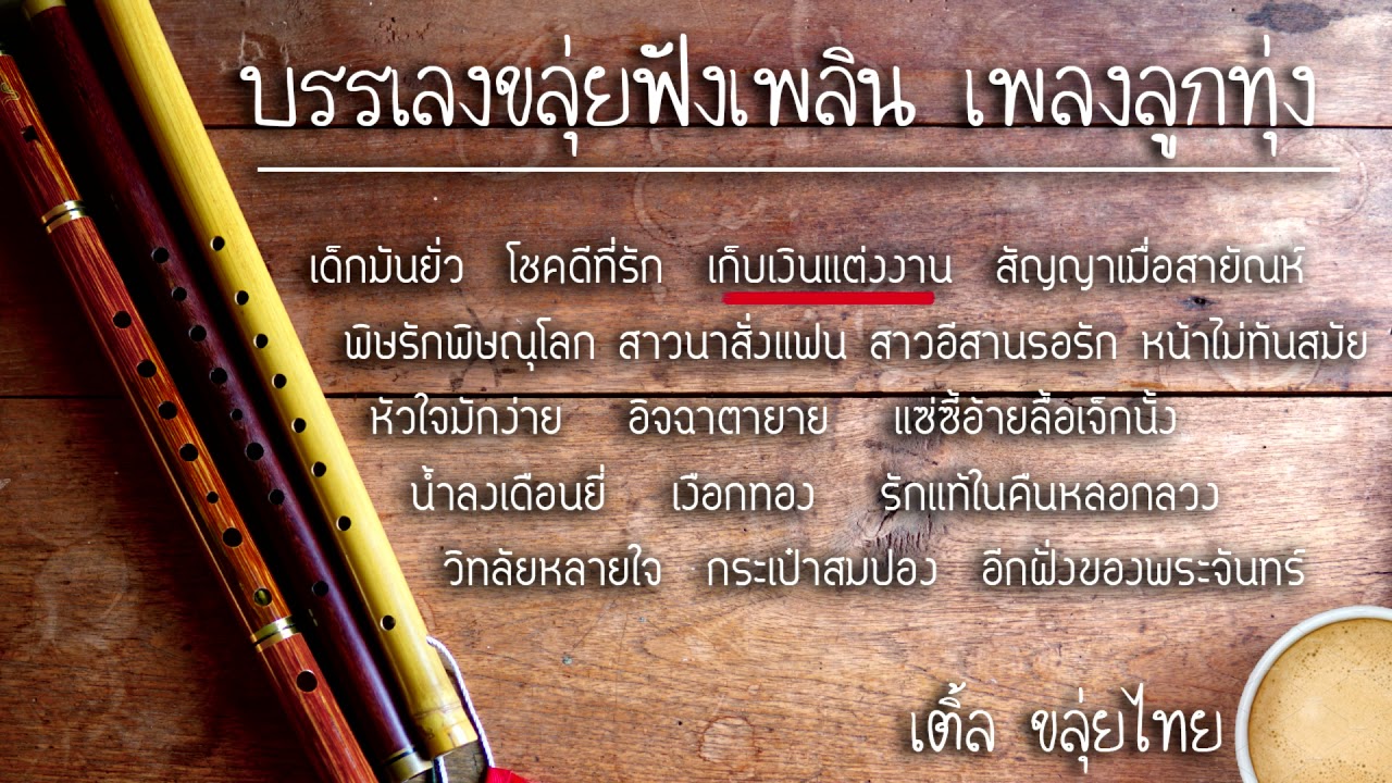บรรเลงขลุ่ยเพลงลูกทุ่ง 1 ชม.เต็ม โดย เติ้ล ขลุ่ยไทย