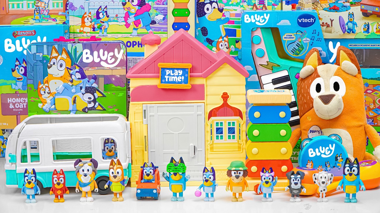 Bluey Toy Collection Unboxing Review | Bluey Play Date Plush Surprise & Chilli Plush