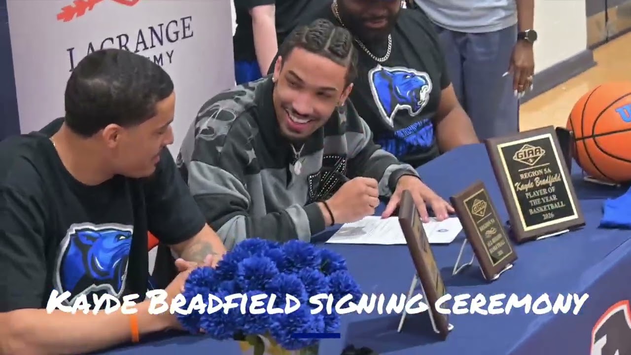 Kayde Bradfield signing ceremony