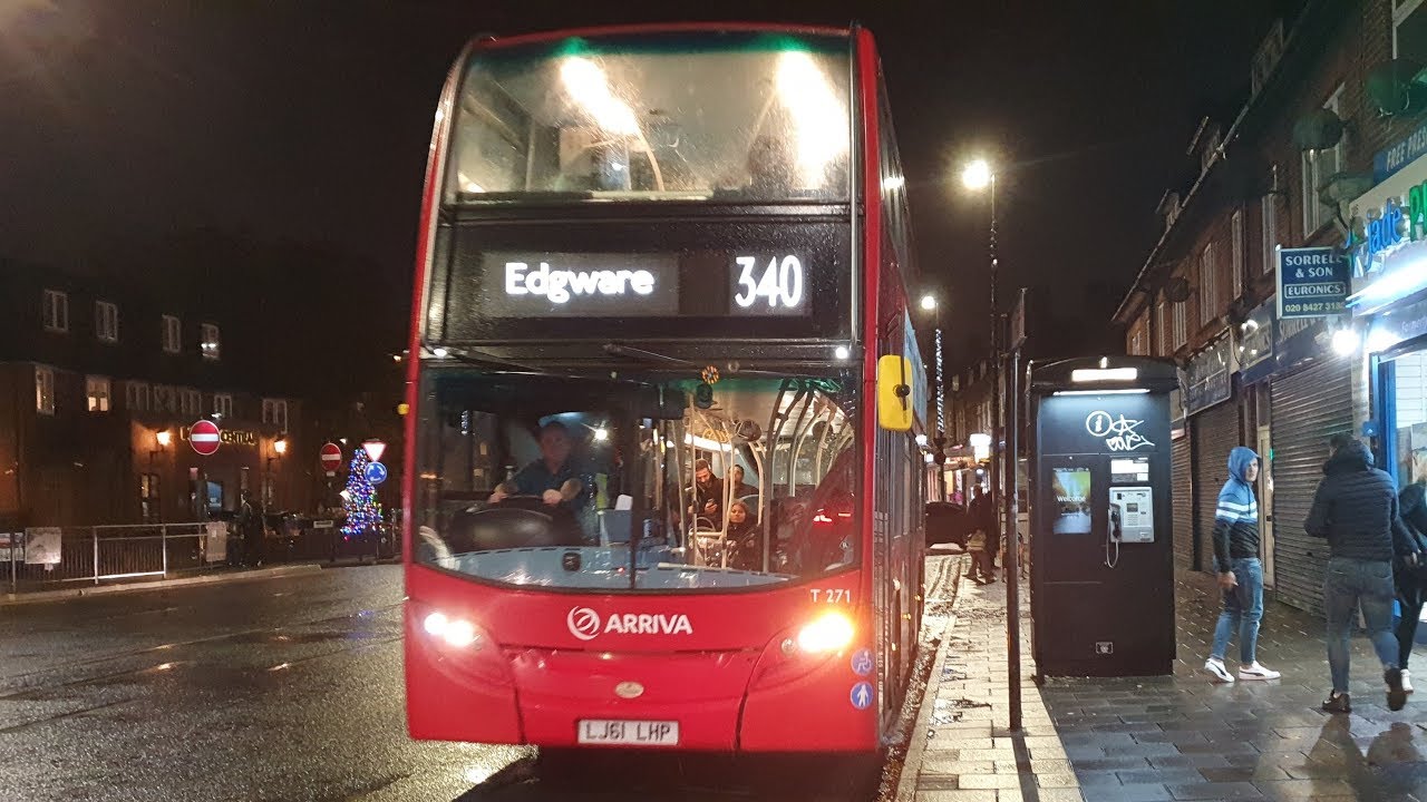 *TOPODYN* LJ61LHP T271 Arriva London Enviro 400 340 to Edgware
