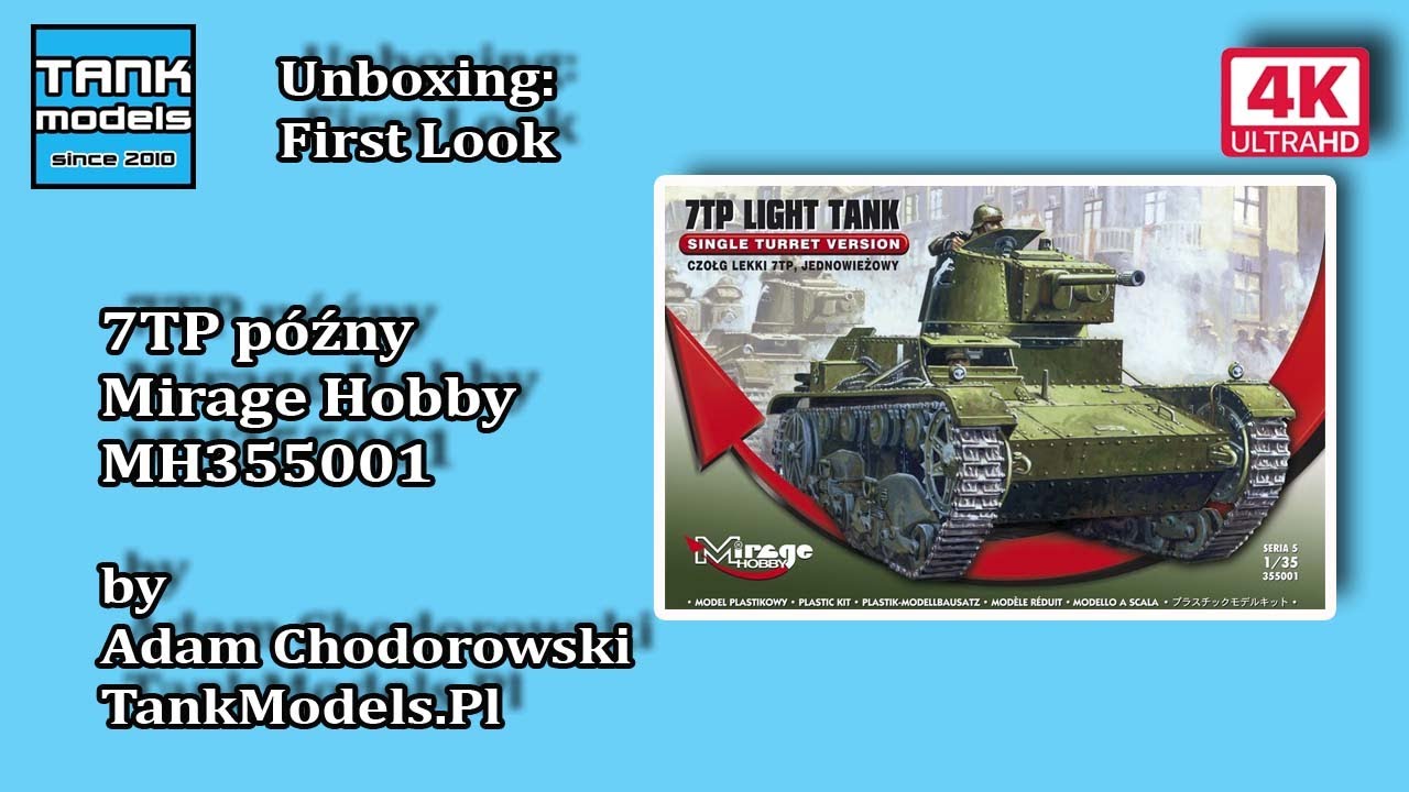 Unboxing #109 - 7TP single turret - Mirage Hobby 355001