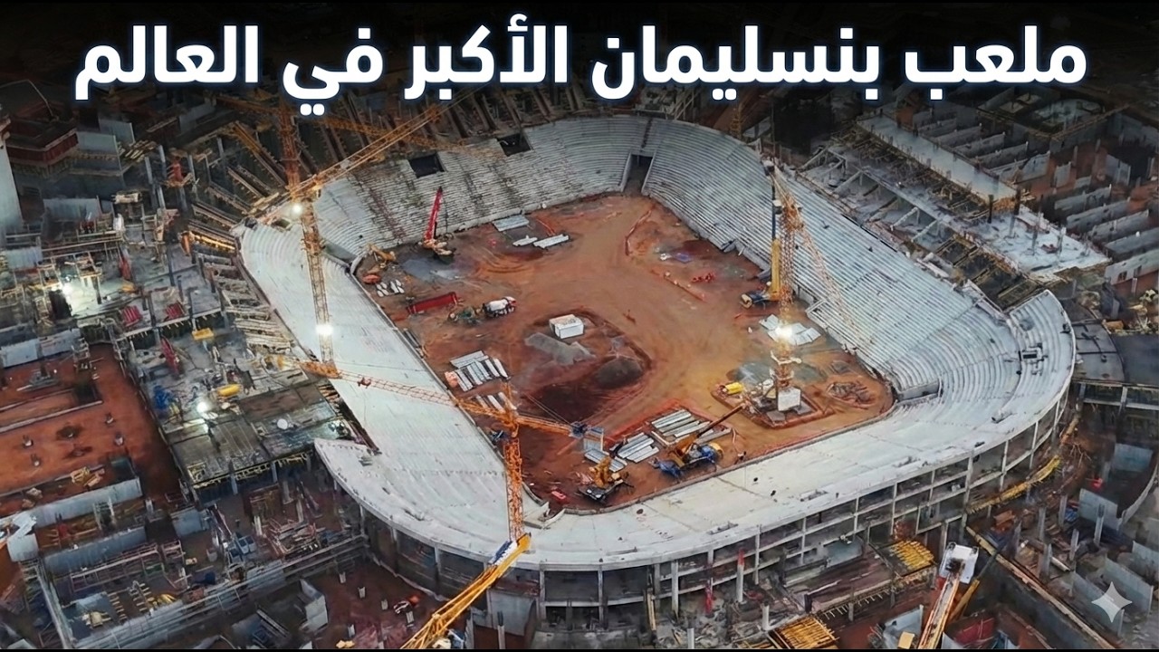 وتيرة متسارعة في بناء ملعب الحسن الثاني ببنسليمان