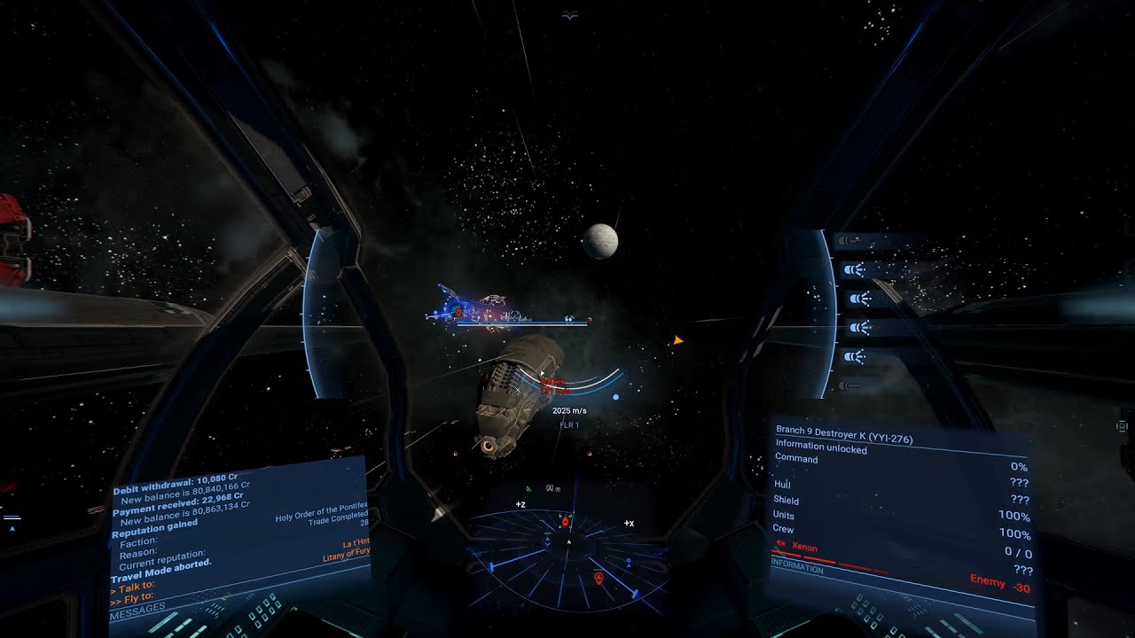 X4 Foundations Xenon Branch 9 Destroyer K vs Pulsar fit for Boarding