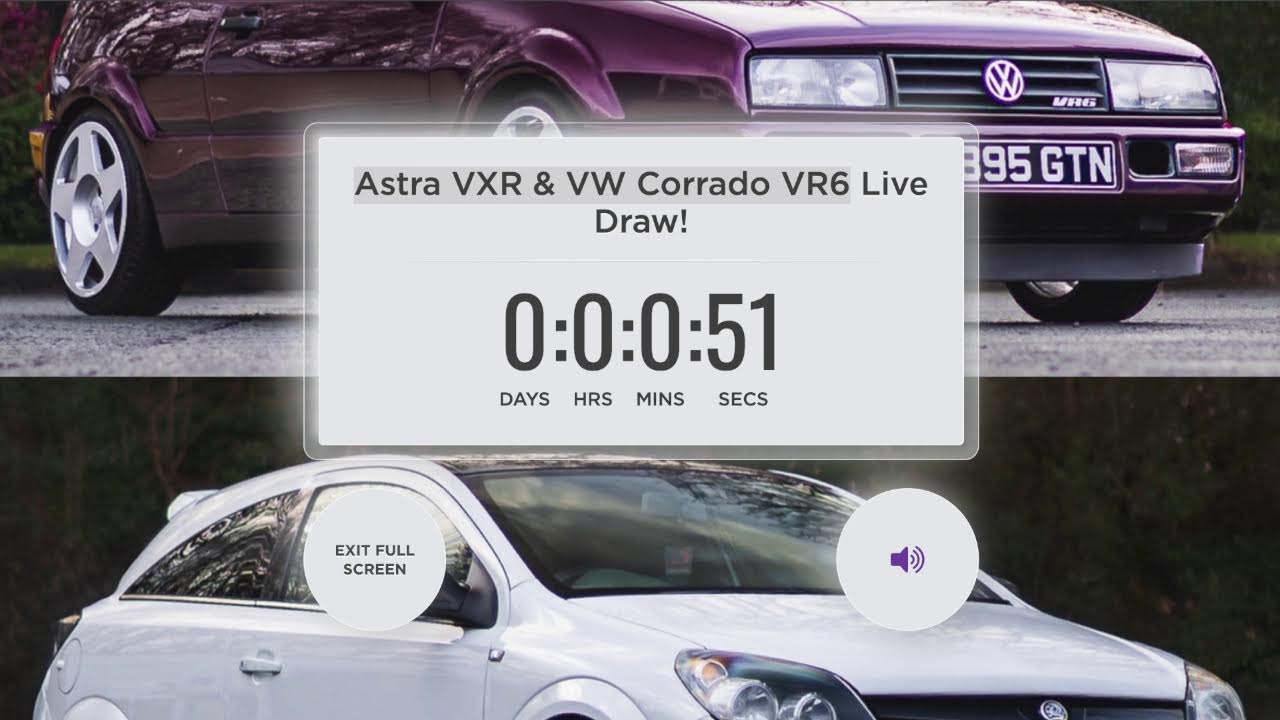 Vauxhall Astra VXR & VW Corrado VR6 28/01/2026 Live Draw!