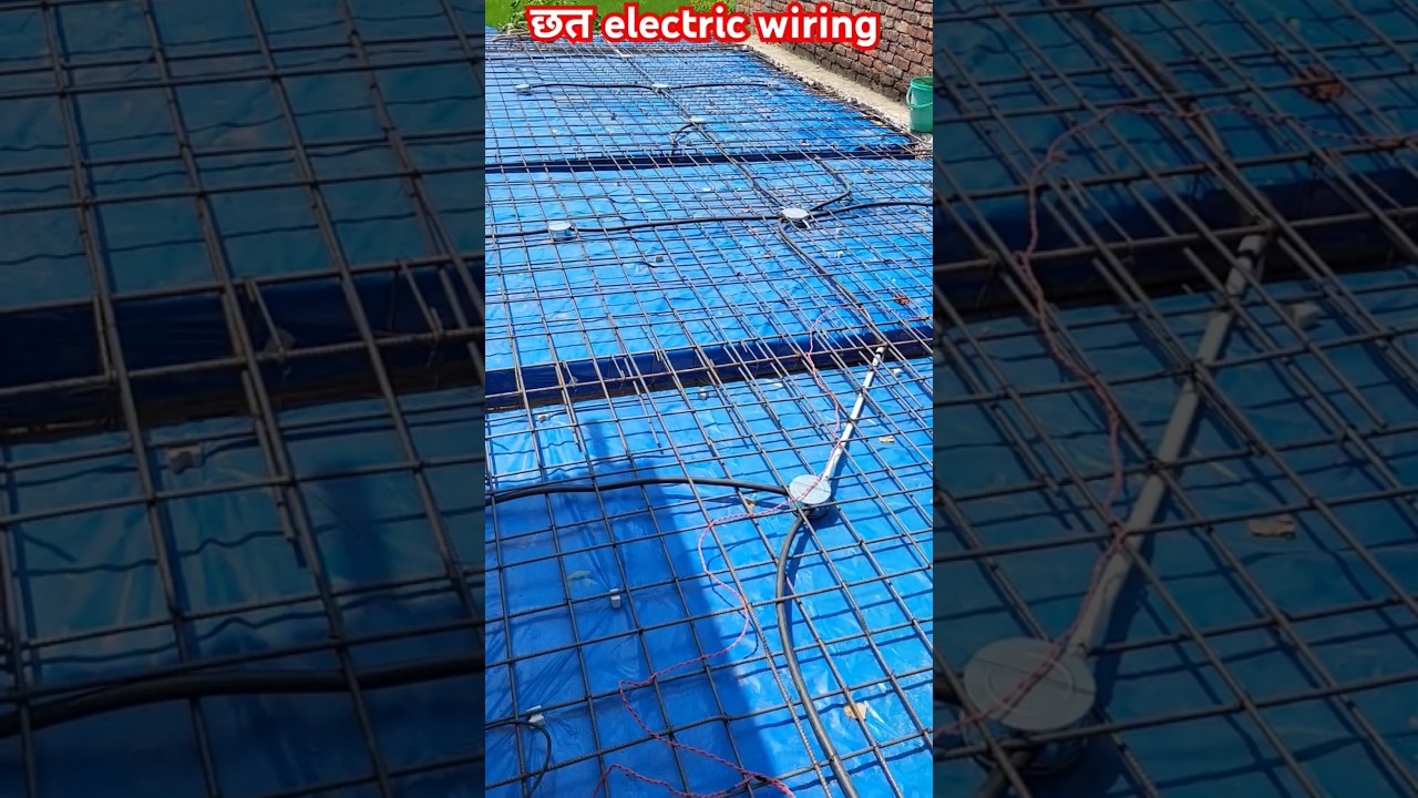 Technical of house wiring in chhat slab || छत electric wiring details #shorts #Civil #electronic