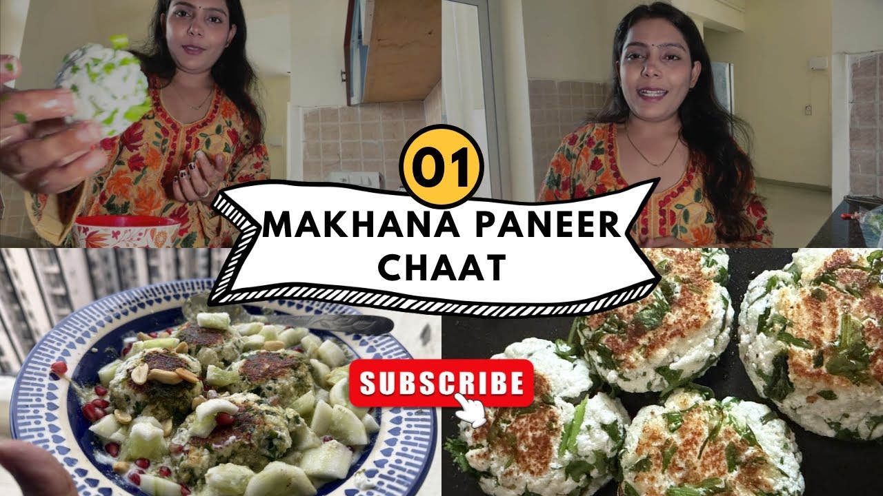 Navratri Special Healthy Makhana Paneer Tikki Chaat 😋 | Easy Vrat Recipe #shivangidiaries #navratri 